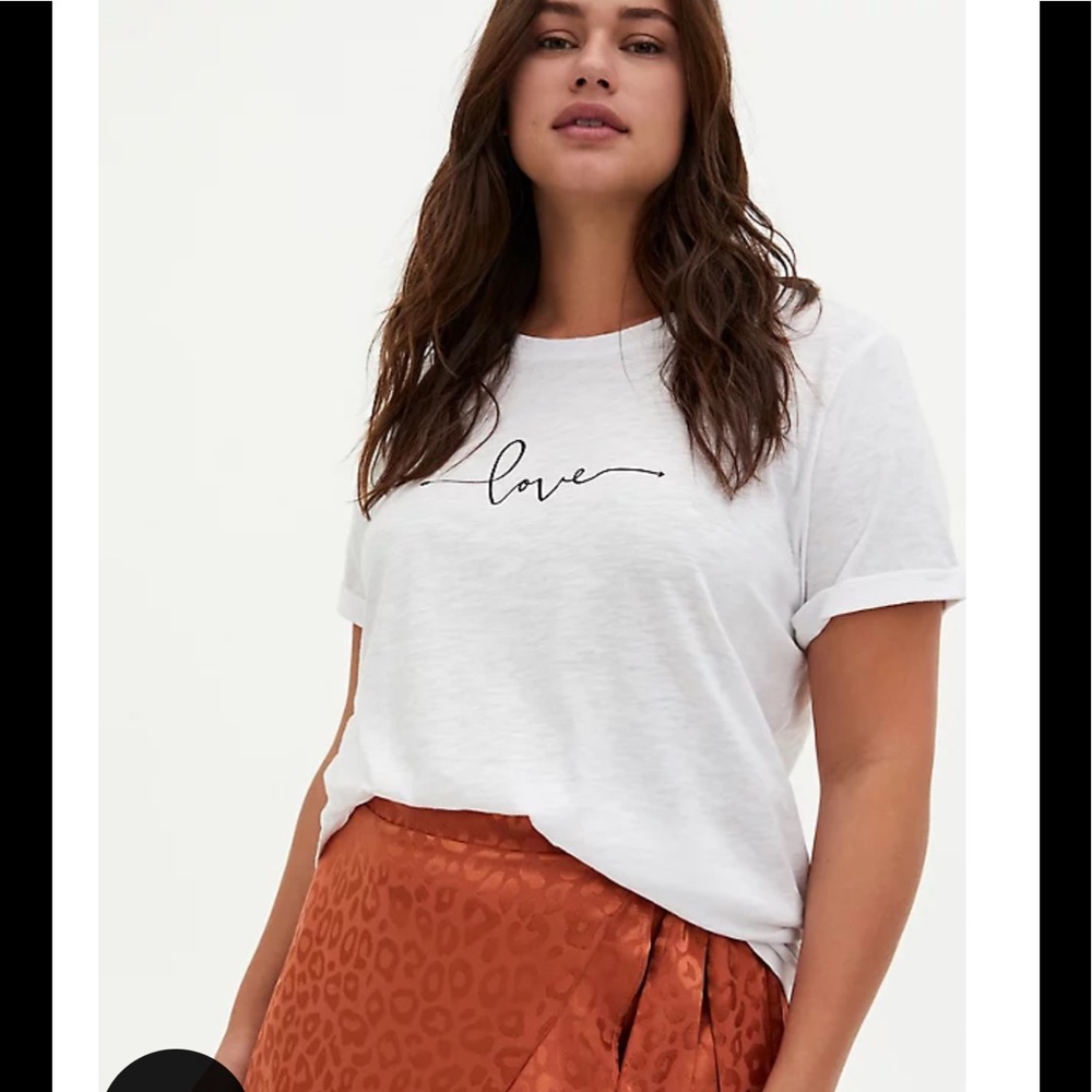Torrid White Love T-Shirt